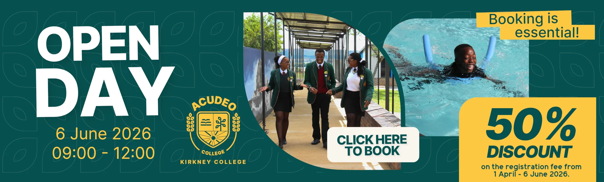 kirkney college open day registration booking