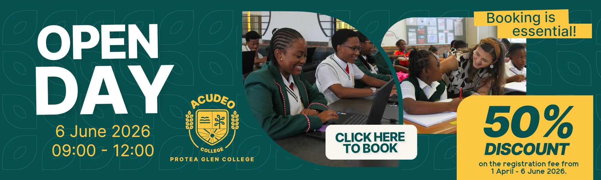 protea glen college open day registration booking