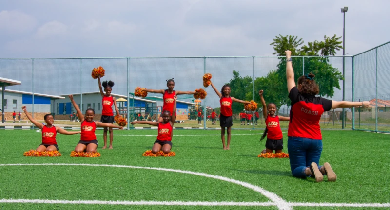 crystal park learners on sports field