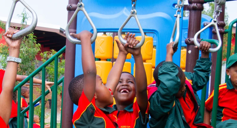 crystal park learners playing outdoors