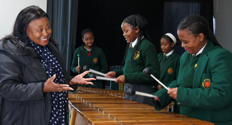 Protea glen Campus learners in music and culture class